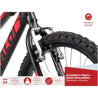 Bicicleta Caloi Max - Aro 24 - Freio V-Brake - 21 Marchas - Foto 4