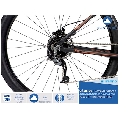 Mountain Bike Caloi Moab - Aro 29 - Câmbio e Freio Hidráulico Shimano - 27 Marchas - Foto 5