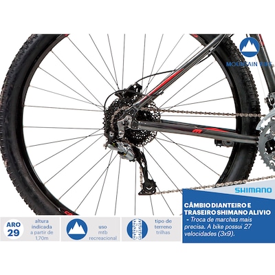 Mountain Bike Caloi Moab - Aro 29 - Câmbio e Freio Hidráulico Shimano - 27 Marchas - Foto 5