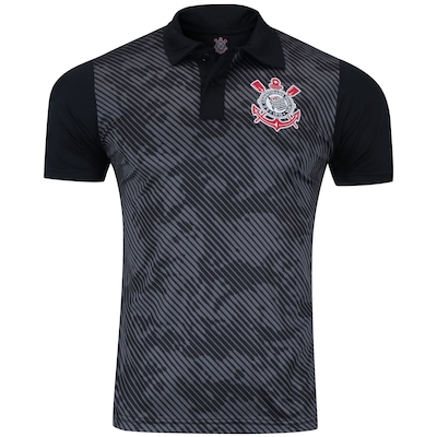 Camisa Polo do Corinthians Basic Camuflagem - Masculina - Foto 1