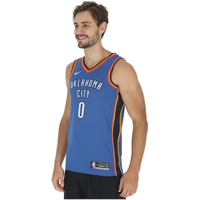 Camiseta Regata Nike NBA Oklahoma City Thunder Russel Westbrook - Masculina - Foto 3