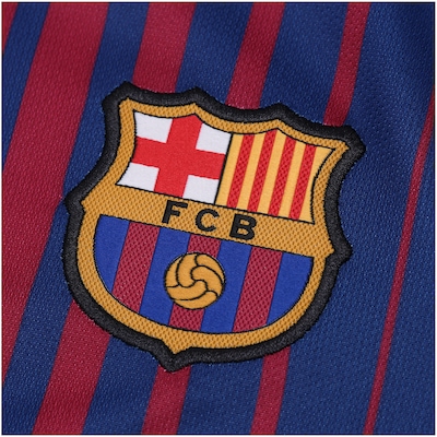 Camisa Barcelona I 17/18 - Torcedor - Infantil - Foto 3