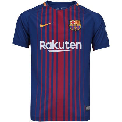 Camisa Barcelona I 17/18 - Torcedor - Infantil - Foto 1