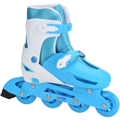 Kit Patins Spin Roller: Patins Ajustável + Capacete + 2 Joelheiras + 2 Cotoveleiras + 2 Munhequeiras - Foto 2