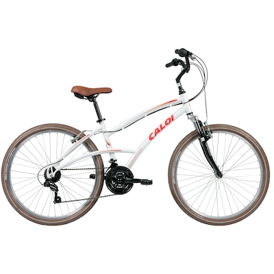 Bicicleta Caloi 400 - Aro 26 - Freio V-Brake - Câmbio Traseiro Shimano TZ - 21 Marchas - Feminina - Foto 1