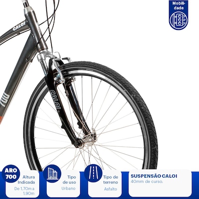 Bicicleta Caloi 700 - Freio V-Brake - Câmbio Shimano - 21 Marchas - Foto 6