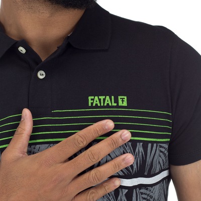 Camisa Polo Fatal Estampada 16972 - Masculina - Foto 4
