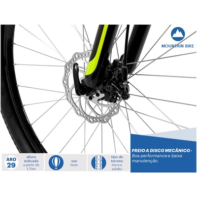 Mountain Bike Caloi Velox - Aro 29 - Freio a Disco Mecânico - 21 Marchas - Foto 4