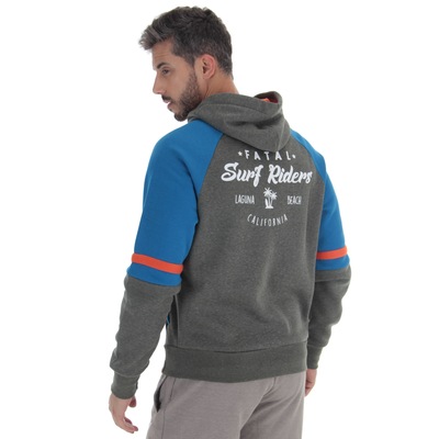 Jaqueta de Moletom com Capuz Fatal Canguru 18230 - Masculina - Foto 2