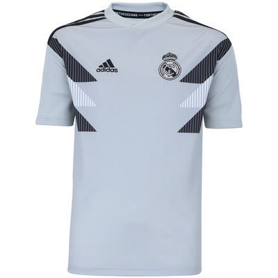 Camisa Pré-Jogo Real Madrid 18/19 adidas - Infantil - Foto 1