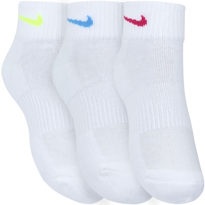 Kit de Meias Cano Médio Nike Cushioned Ankle com 3 Pares - Feminino - Foto 3