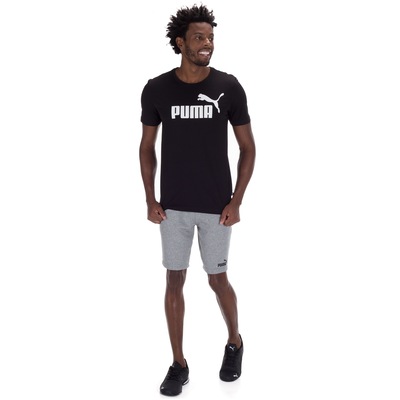 Camiseta Puma Manga Curta Essentials Logo - Masculina - Foto 4