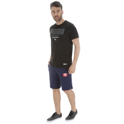 Bermuda de Moletom Puma Rebel Block - Masculina - Foto 5