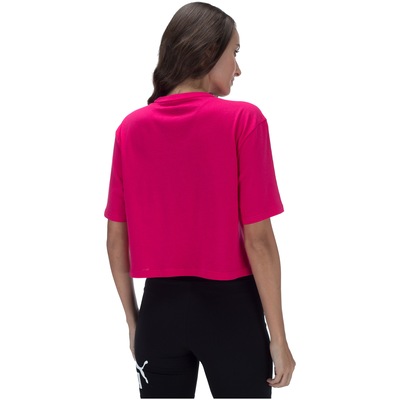 Blusa Cropped Puma Elevated Essentials Tee - Feminina - Foto 3