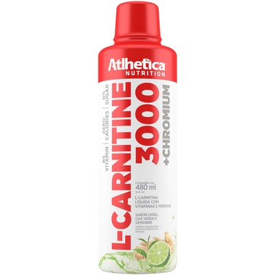 L-Carnitine 3000 Atlhetica - Limão, Chá Verde e Gengibre - 960ml - Foto 1