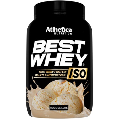 Whey Protein Atlhetica Doce de Leite ISO Best - 900g - Foto 1