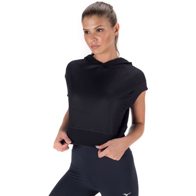 Blusa Cropped com Capuz Oxer Mesh Dupla Face - Feminina - Foto 2