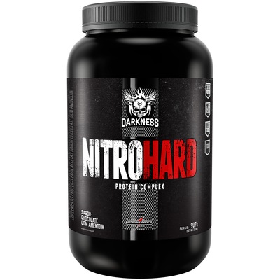 Whey Protein Integramédica Chocolate com Amendoim Nitrohard Complex Darkness - 907 g - Foto 1