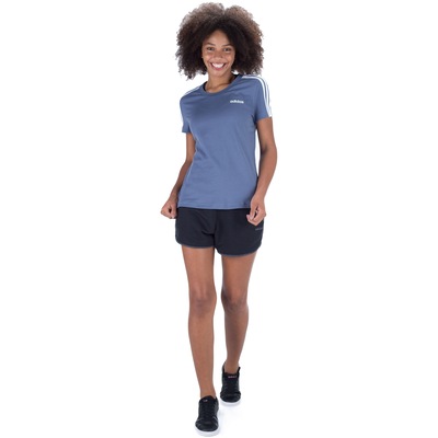 Camiseta adidas Essentials 3S Slim - Feminina - Foto 4