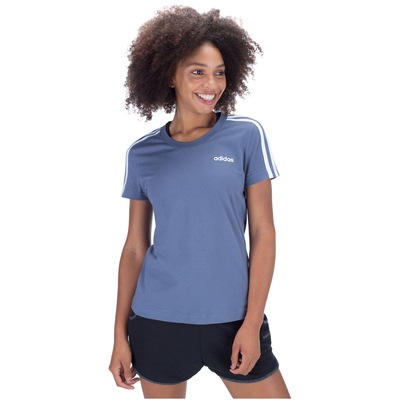 Camiseta adidas Essentials 3S Slim - Feminina - Foto 2