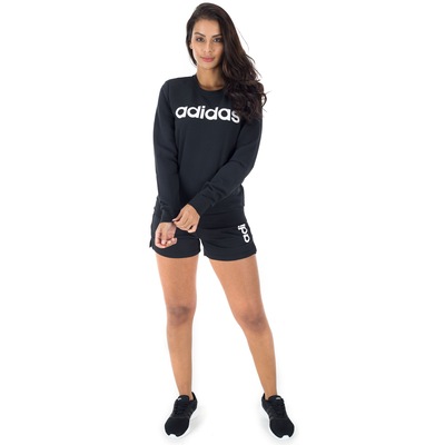 Blusão Moletinho adidas Essentials Linear - Feminino - Foto 4