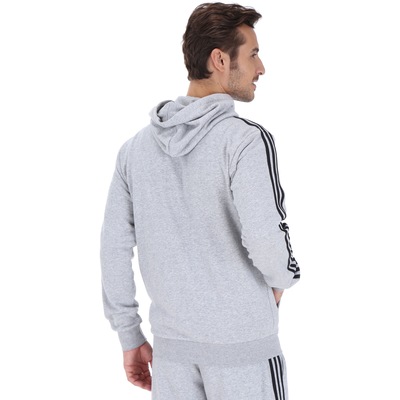 Jaqueta de Moletom com Capuz adidas 3S FZ French Terry - Masculina - Foto 3