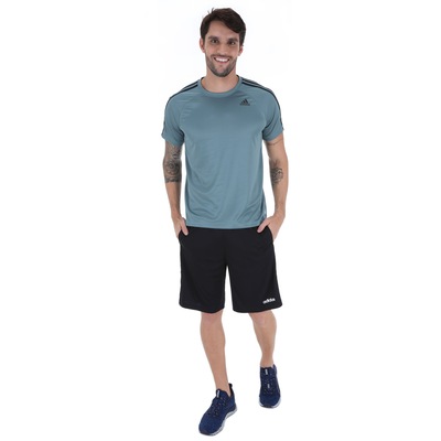Bermuda adidas D2M Climacool 3S Knit - Masculina - Foto 5