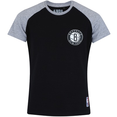 Camiseta NBA Brooklyn Nets Raglan Mini Logo - Infantil - Foto 1