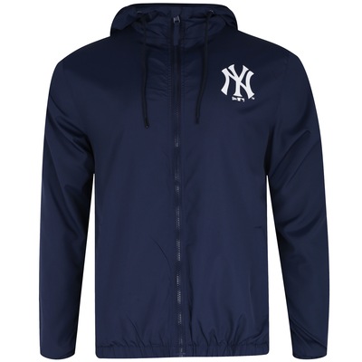 Jaqueta Corta-Vento com Capuz New Era New York Yankees Versatile Adress - Masculina - Foto 1