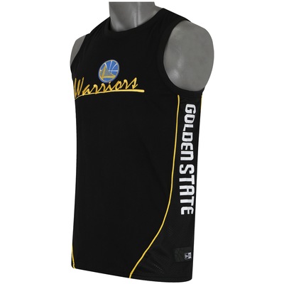 Camiseta Regata New Era Golden State Warriors Piping V Cut - Masculina - Foto 3