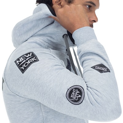 Jaqueta de Moletom com Capuz Fatal Raglan 18226 - Masculina - Foto 4