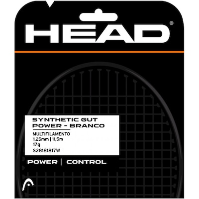 Corda para Raquete de Tênis Head Synt Gut Power 17 1,25mm - 11,5m - Foto 1