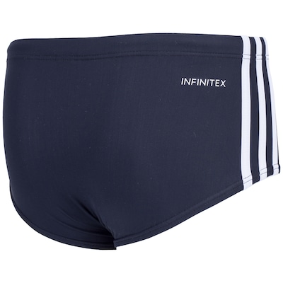 Sunga com Proteção Solar UV adidas 3-Stripes Wide - Infantil - Foto 2