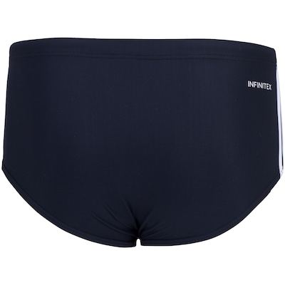 Sunga com Proteção Solar UV adidas 3-Stripes Wide - Infantil - Foto 4