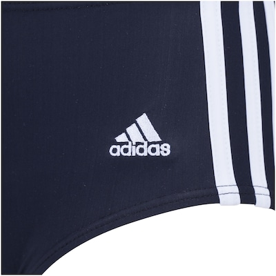 Sunga com Proteção Solar UV adidas 3-Stripes Wide - Infantil - Foto 5