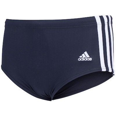 Sunga com Proteção Solar UV adidas 3-Stripes Wide - Infantil - Foto 1