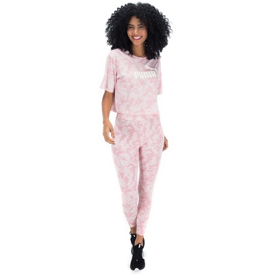 Calça Legging Puma Elevated Ess AOP - Feminina - Foto 4