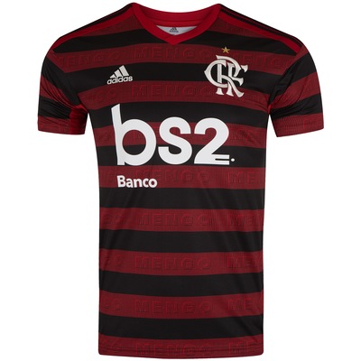 Camisa do Flamengo I 2019 adidas com Patrocínio BS2 - Masculina - Foto 1