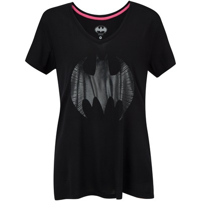 Camiseta Liga da Justiça Batman Logo - Feminina - Foto 1