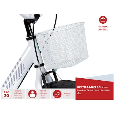 Bicicleta Caloi Ceci - Aro 20 - Freios V-Brake - Feminina - Infantil - Foto 3
