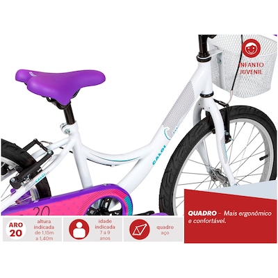 Bicicleta Caloi Ceci - Aro 20 - Freios V-Brake - Feminina - Infantil - Foto 4