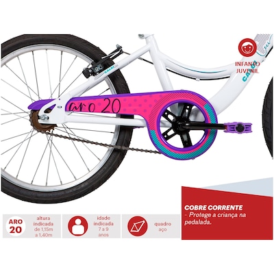 Bicicleta Caloi Ceci - Aro 20 - Freios V-Brake - Feminina - Infantil - Foto 5