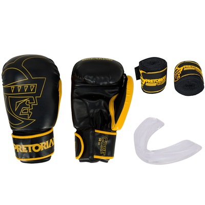 Kit de Boxe Pretorian: Bandagem + Protetor Bucal + Luvas de Boxe Core - 14 OZ - Adulto - Foto 1