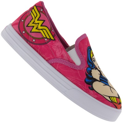 Tênis Infantil Liga da Justiça Mulher-Maravilha Slip-On - Foto 1