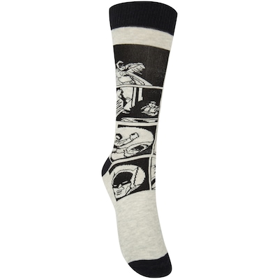 Kit de Meias Cano Alto Liga da Justiça Batman com 2 Pares - 38 a 43 - Adulto - Foto 2
