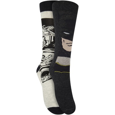 Kit de Meias Cano Alto Liga da Justiça Batman com 2 Pares - 38 a 43 - Adulto - Foto 3