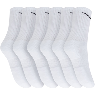 Kit de Meias Cano Alto Nike Everyday Cushioned Crew com 6 Pares - 39 a 43 - Adulto - Foto 2
