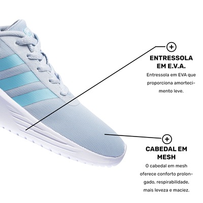 Tênis adidas Lite Racer 2.0 - Feminino - Foto 5