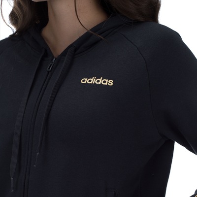 Jaqueta Moletinho com Capuz adidas Ess Brand HD TT - Feminina - Foto 5