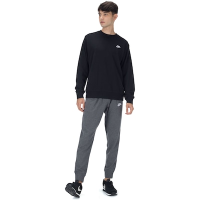 Blusão de Moletom Nike Sportswear Club Crew FT - Masculino - Foto 4